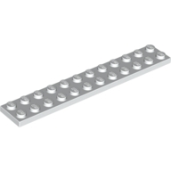Lego destička 2x12, bílá (244501)